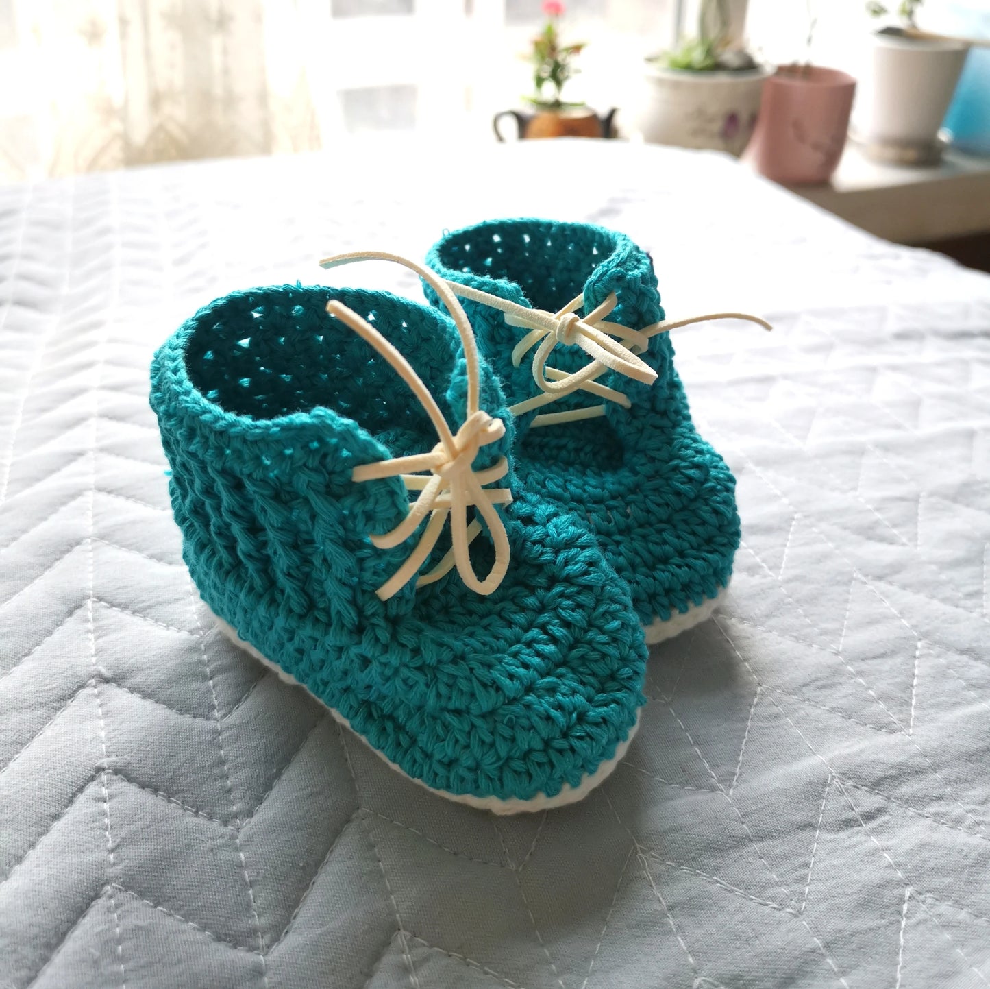 0-1 Year Old Baby Shoes Hand Woven Woollen Lace Shoes,Soft Bottom, High Shoes, Spring and Autumn Money.