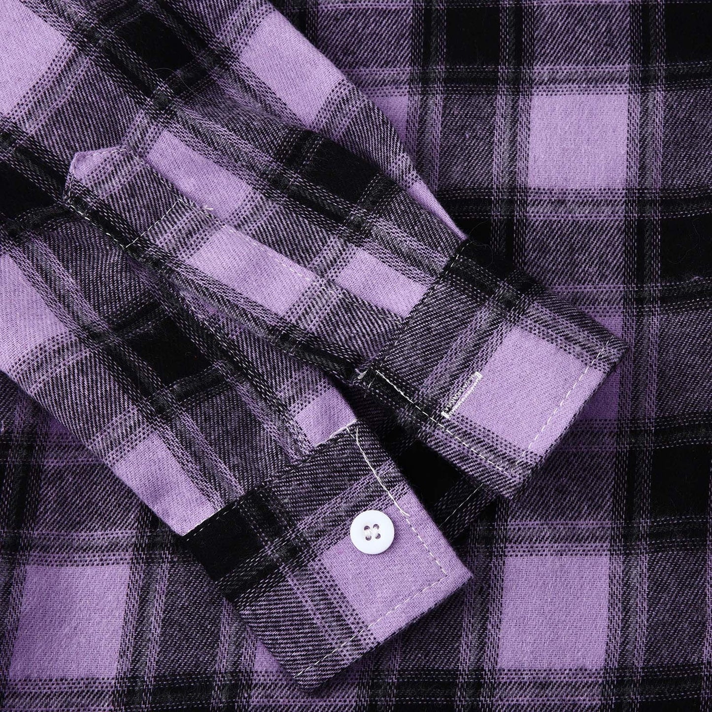 Men'S Casual Plaid Flannel Jacket with Hoodie Lightweight Fall Winter Long Sleeve Button down Plaid Flannel Hooded Shirt Purple M