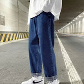 Autumn Korean Fashion Drawstring Y2K Jeans Homme Classic Baggy Straight Wide Leg Pants 2026 New Hip Hop Streetwear Casual Jean