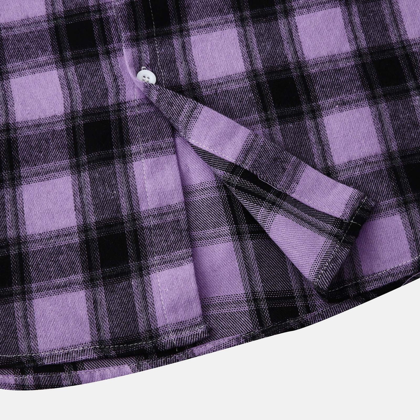 Men'S Casual Plaid Flannel Jacket with Hoodie Lightweight Fall Winter Long Sleeve Button down Plaid Flannel Hooded Shirt Purple M