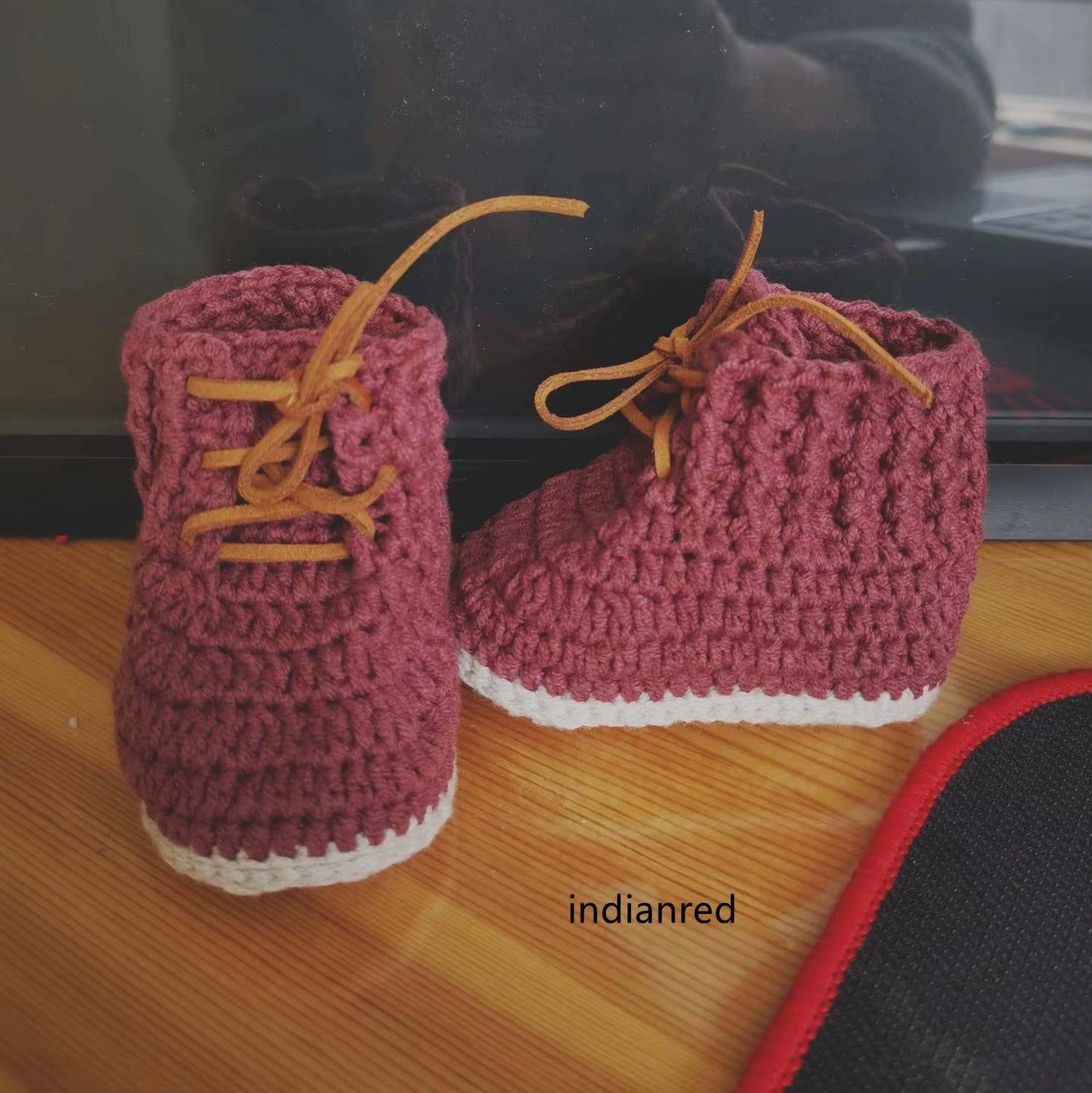 0-1 Year Old Baby Shoes Hand Woven Woollen Lace Shoes,Soft Bottom, High Shoes, Spring and Autumn Money.